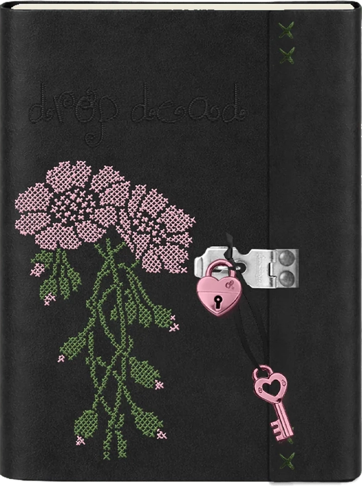 drop dead heart keyed padlock journal