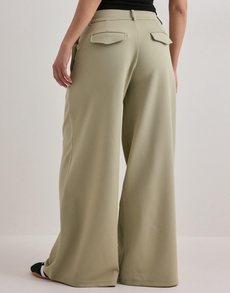 Nelly Keep It Up Wide Leg Pants - Vihreä