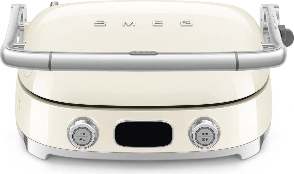 smeg - multifunctionele grill | crème | jaren 50 | contactgrill