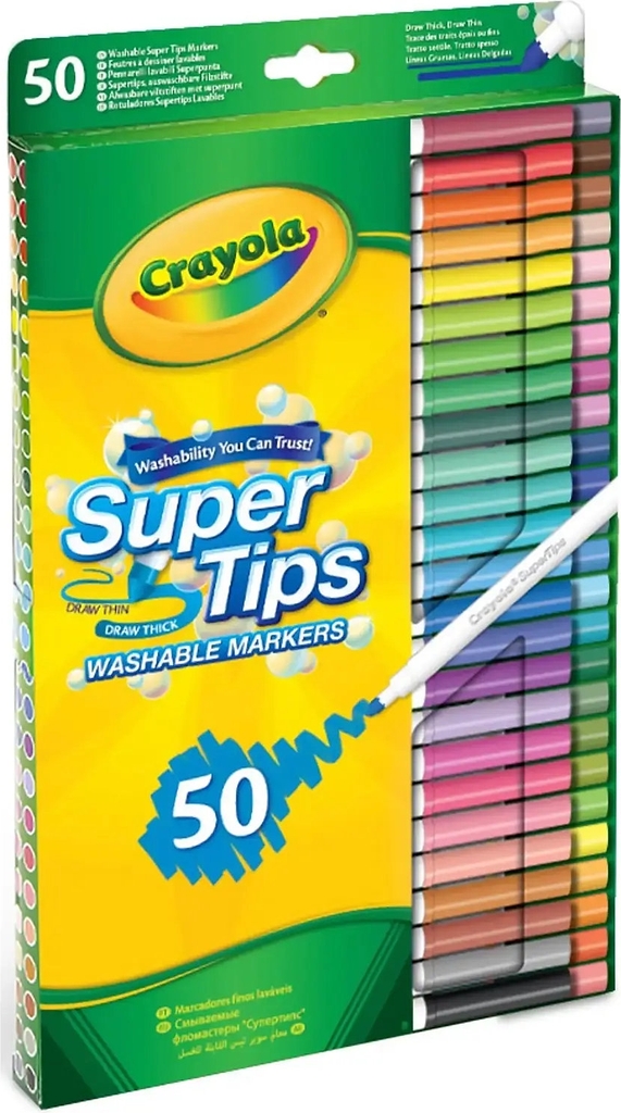 Crayola Crayola Supertips Washable Markers 50 Pcs - Multi/patterned - ONE SIZE
