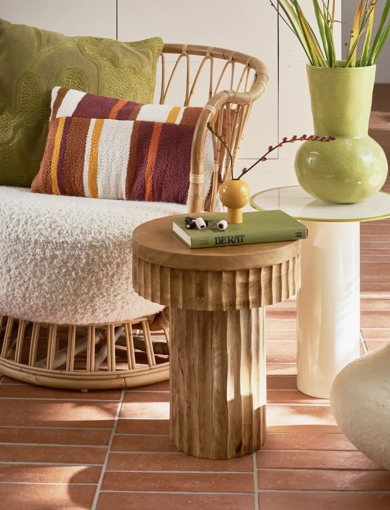 urban nature culture side table tiro, almond milk - sideborde og små borde