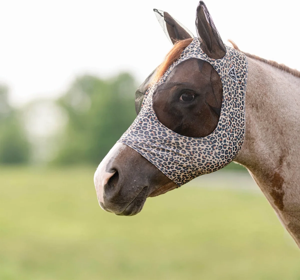 professionals choice comfort fit fly mask - cheetah x-full