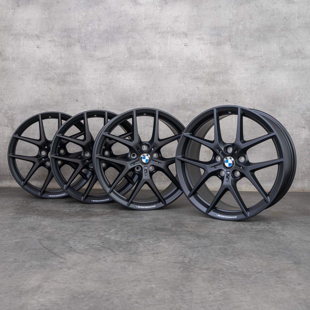 originale bmw 1-serie 2 fælge 18 tommer f40 f44 gran coupe styling 554 m 8092354 sort mat