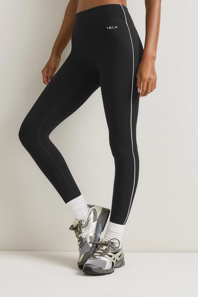 SkinLuxe Contrast Piping Legging - Shadow Black