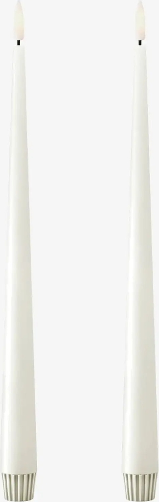 ester & erik Led Taper Candle 30Cm 2-Pack - White - H:30CM