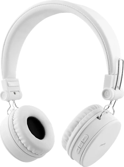STREETZ Foldable on-ear BT headset, 3.5 mm, white