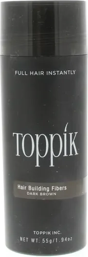toppik hair building fibers, 55 g - dark brown