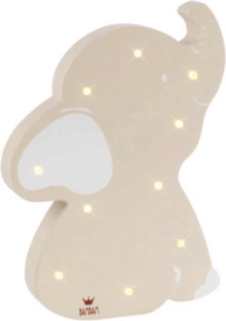 Bambam Elefant I Træ 20 Cm Natlampe