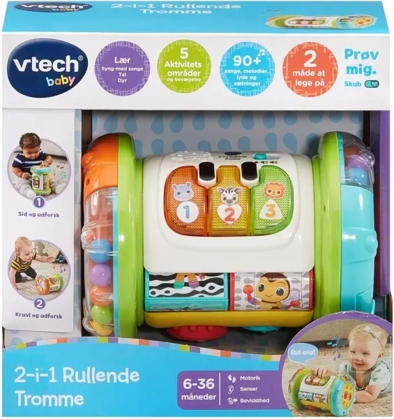 VTech 2- In 1 Rolling Explorer Tromme DK