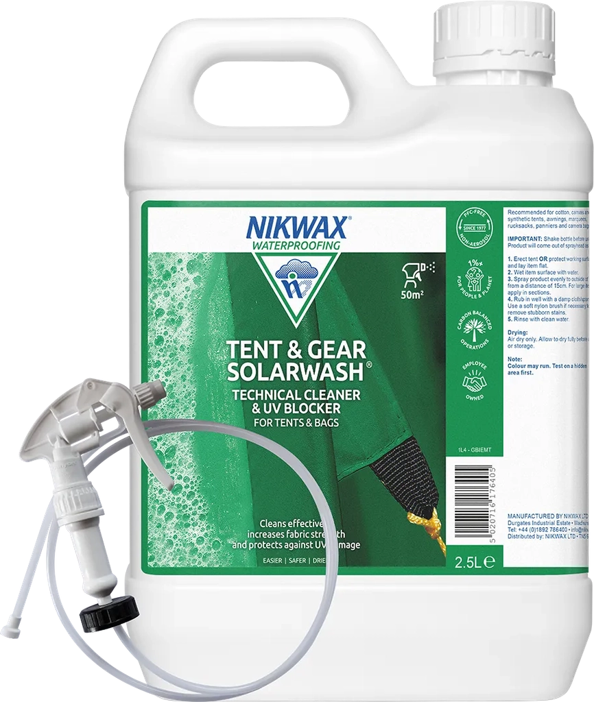 Nikwax - Vaskemiddel Tent & Gear Solarwash Spray-On - 2,5 L