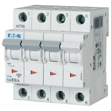 Automatsikring 16A 3P+N C 4M 6kA