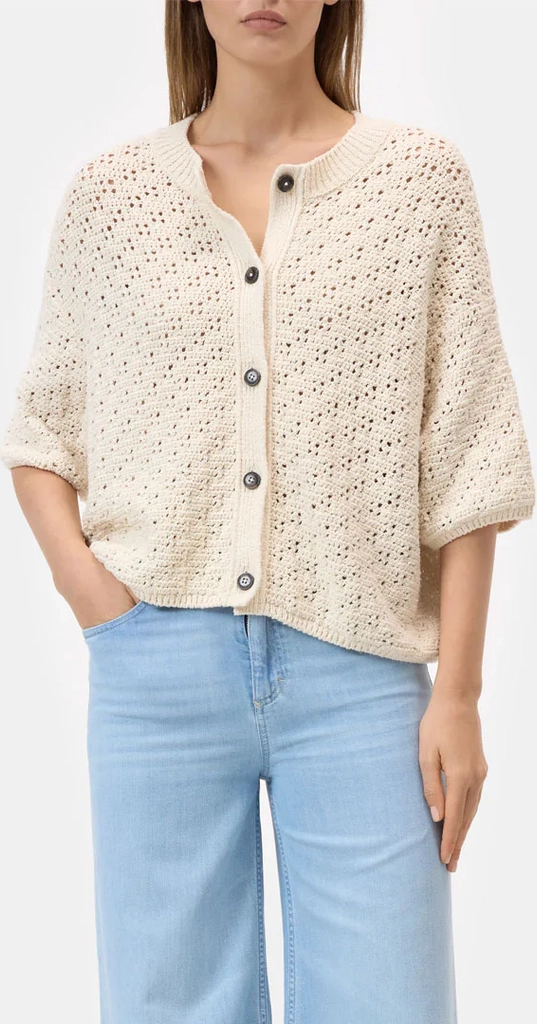 closed crew neck cardigan - ivory