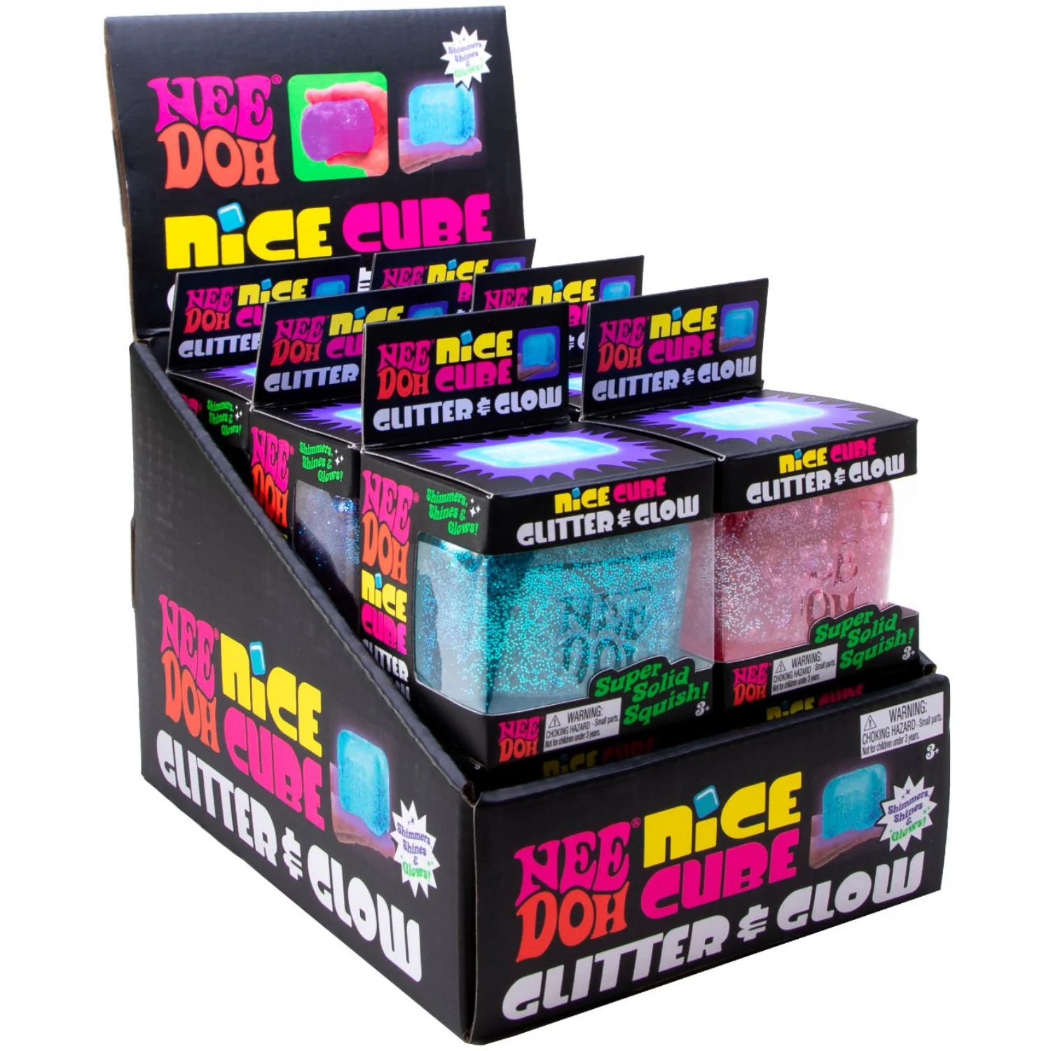 needoh nice cube glitter & glow 1 pk- assorted
