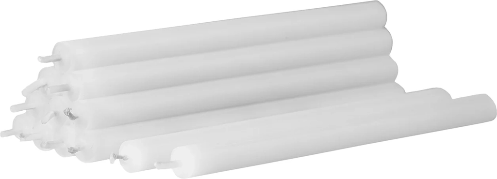 STOFF Nagel Stoff Nagel Taper Candles, Box With 12 Pieces - White - ONE SIZE