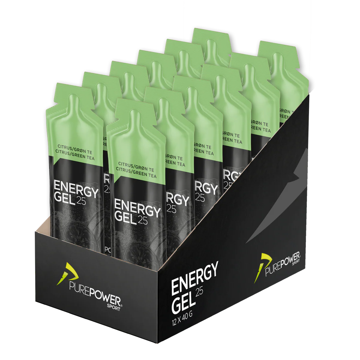 energy gel citrus-/grøn te 12 x 40 g