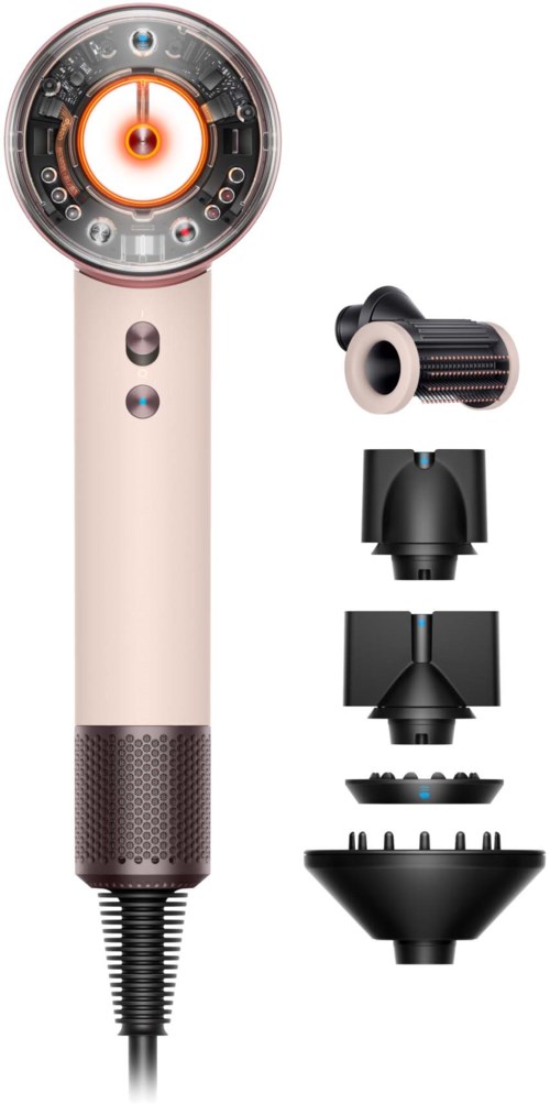 dyson supersonic nural hairdryer straight+wavy ceramic pink/rose gold