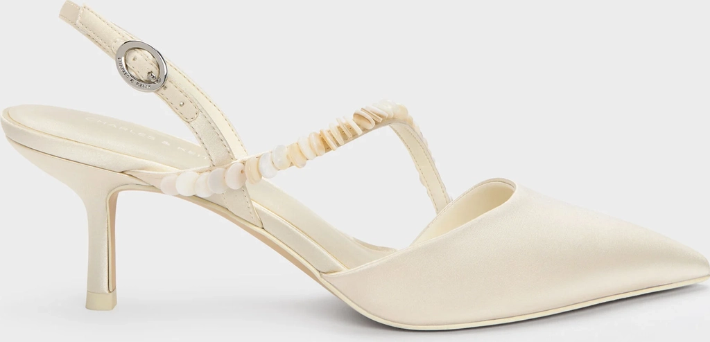 Charles & Keith Briella Sequinned Slingback Pumps