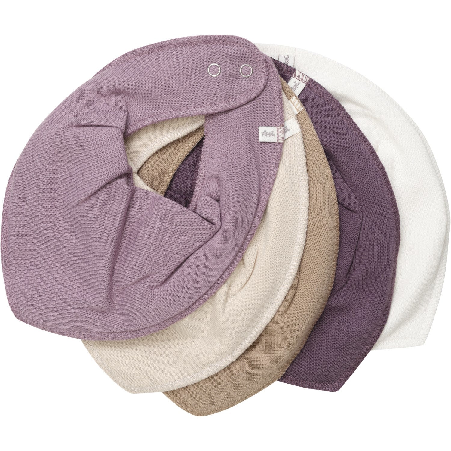 pippi elderberry bandana savlesmæk - solid (5-pack)