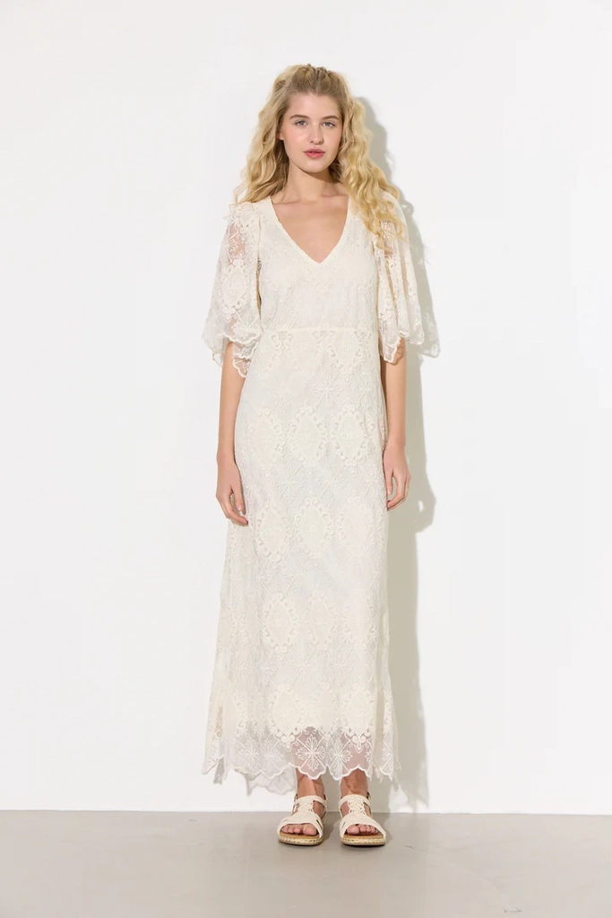 lulu lace dress - cream lace