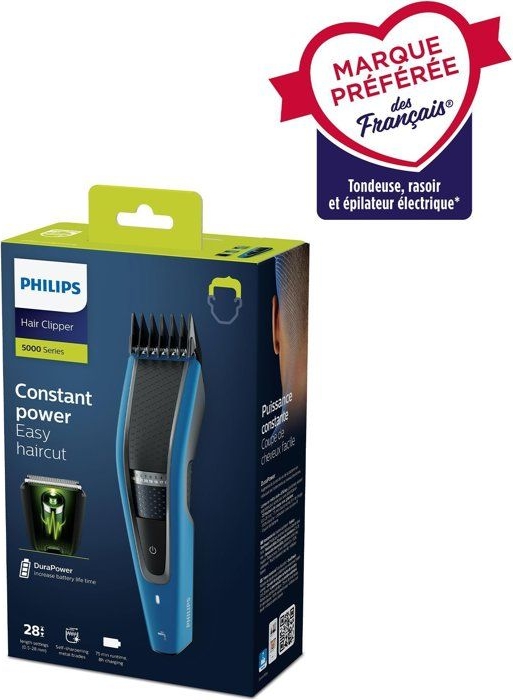 PHILIPS hår- och skäggtrimmer serie 5000 HC5612/15, 3 kammar (2 hår + 1 skägg), DualCut-teknik