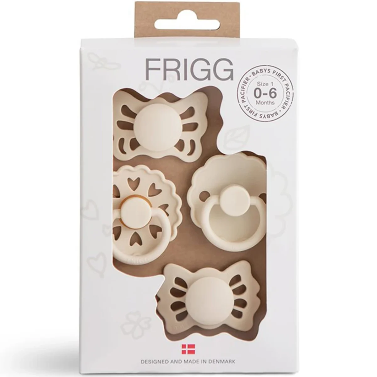 Frigg Sutter i latex Floral Heart Cream 4-pack