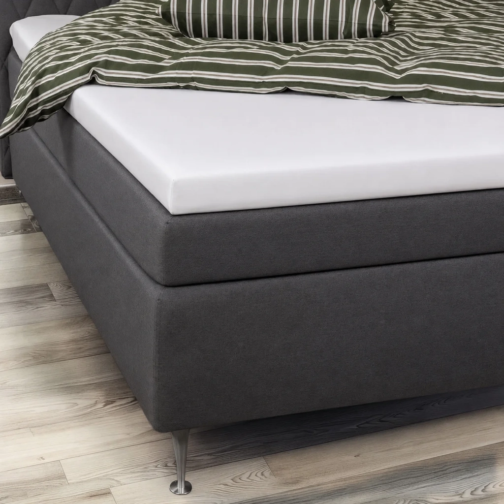 Bambus lagen - Kuvertlagen 160x200x8 cm - Hvid - 100% bambus - Lagen til topmadras