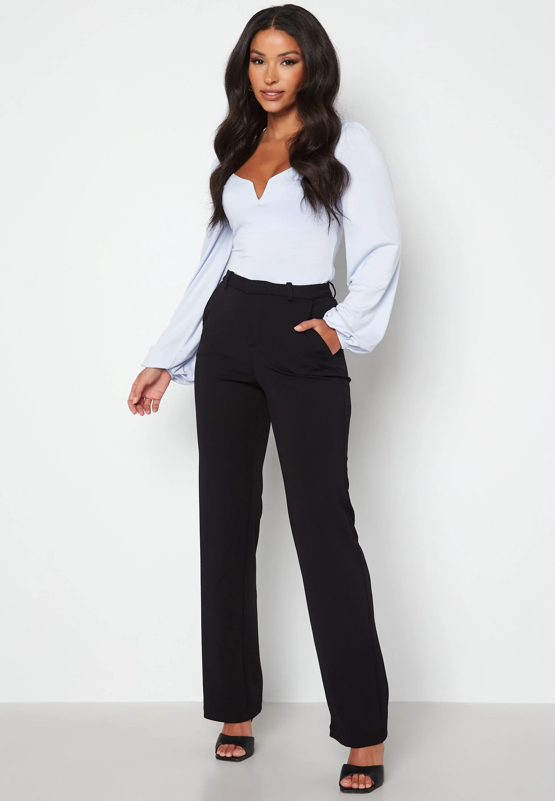 Vero Moda Zamira Mid Waist Trousers - Brown/Chocolate Torte