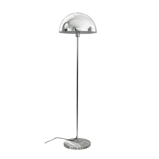 Dyberg Larsen Stockholm Gulvlampe - Ø 40 x H 143 cm - Metal/marmor - Krom