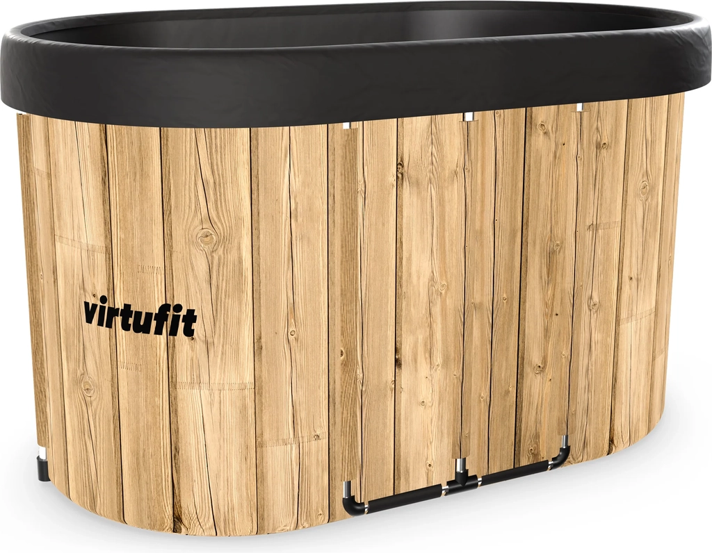 virtufit oval isbad - 500 liter wood look