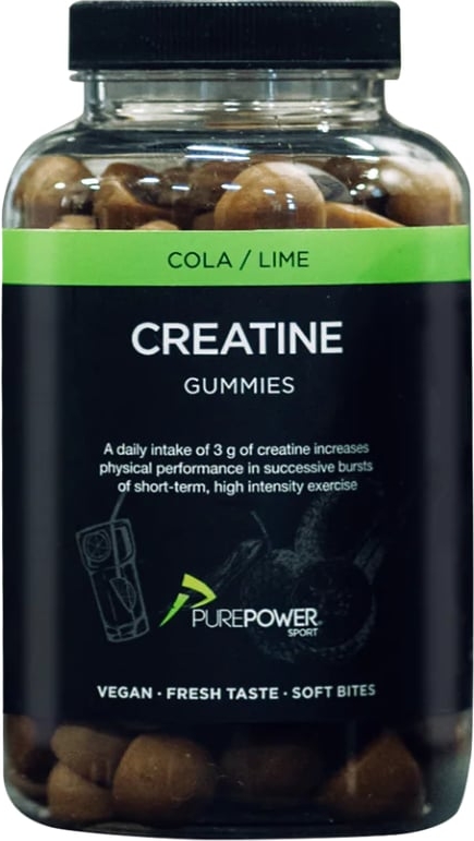PurePower Kreatin Gummies Cola/Lime 120 stk - Øg din præstation og energi til træning