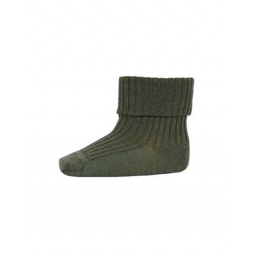 baby ankel strømper i merino uld med ombuk 3-pak