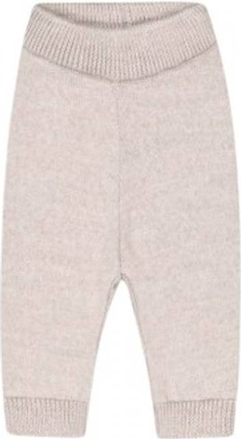 Knitted Pants I Strik, 100% Merino Uld 74/80 Beige Melange