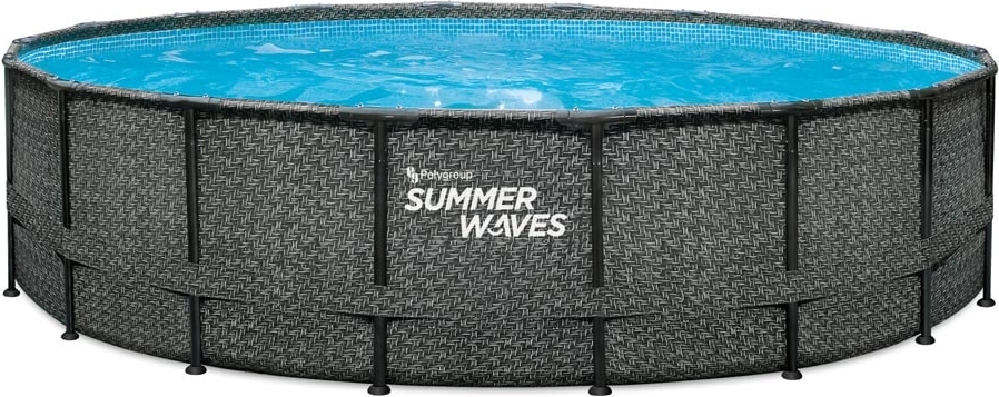 Summer Waves Elite Pool Filterpumpe Rattan Look Ø549 x 132 cm