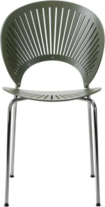 fredericia furniture trinidad chair 3398 stol beech khaki green & chrome