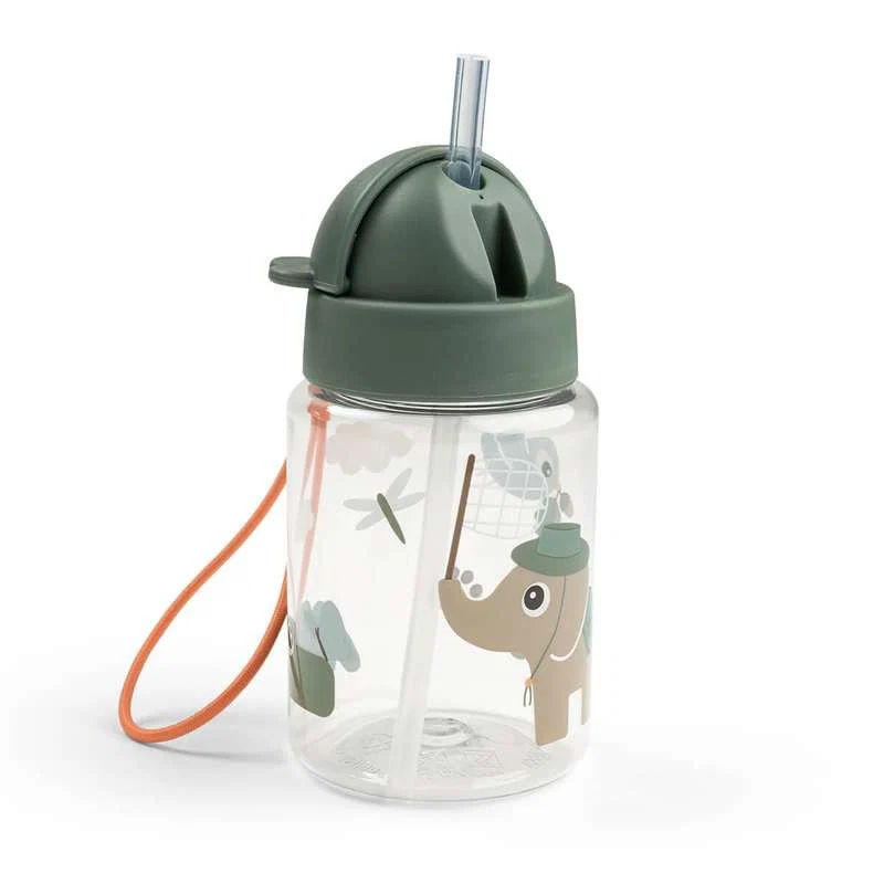 straw bottle tiny trails green 280 ml