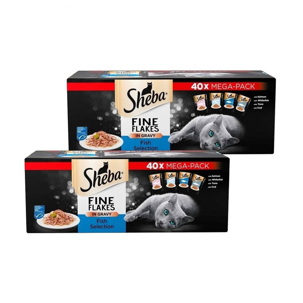 sheba fine flakes fish menu 2x40x85 g