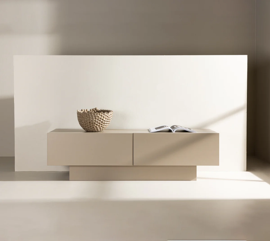 tv-bänk & mediabänk venture home cuenca tv-bänk 160x47 cm beige