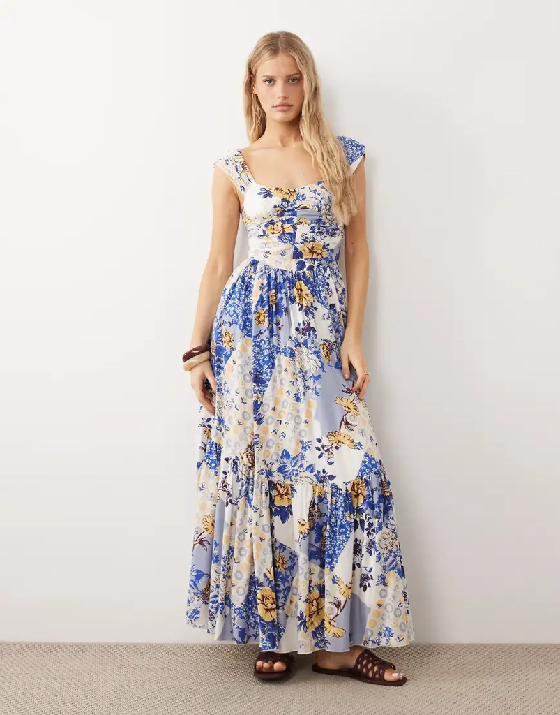 Free People Sasha Maxi Blue