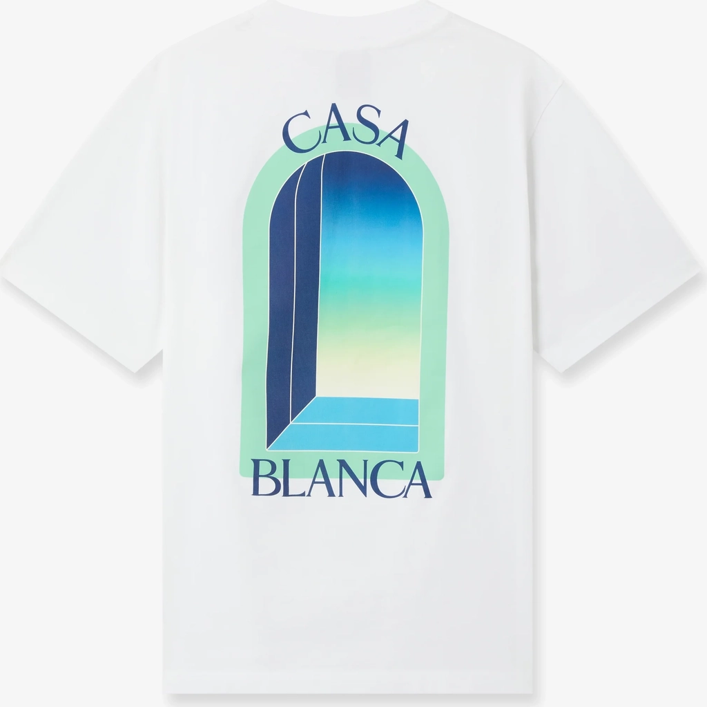 white & mint l'arche short sleeve t-shirt | casablanca paris