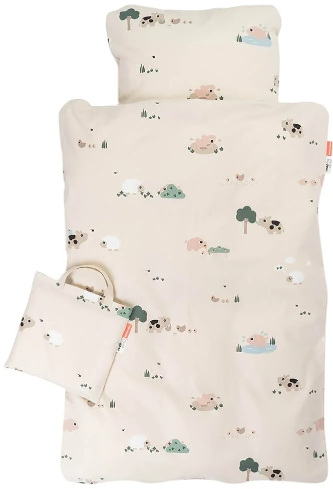 bedlinen baby int/dk tiny farm sand - puder
