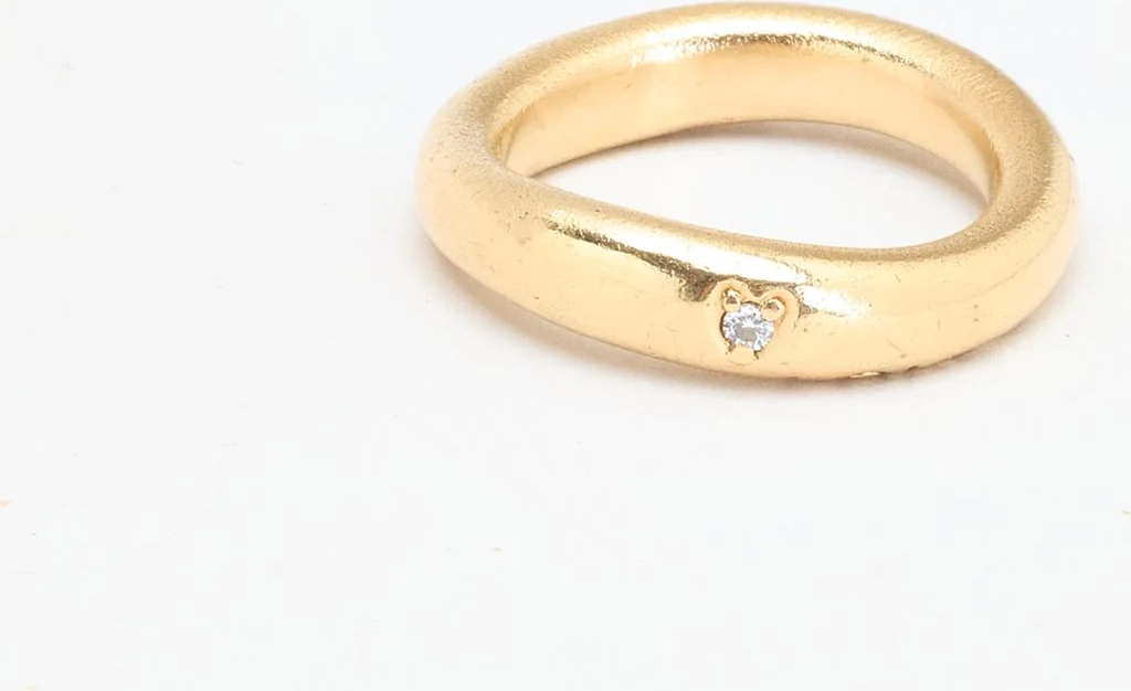 ole lynggaard love 4 band med diamant (0.02 ct) i 14k guld strl. 16.6