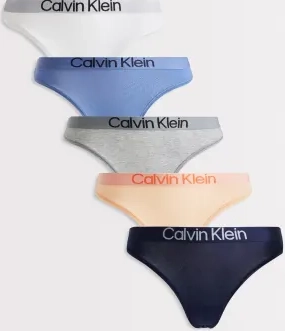 Calvin Klein Extra Soft Cotton Thong 5 Pack - Multifarvet