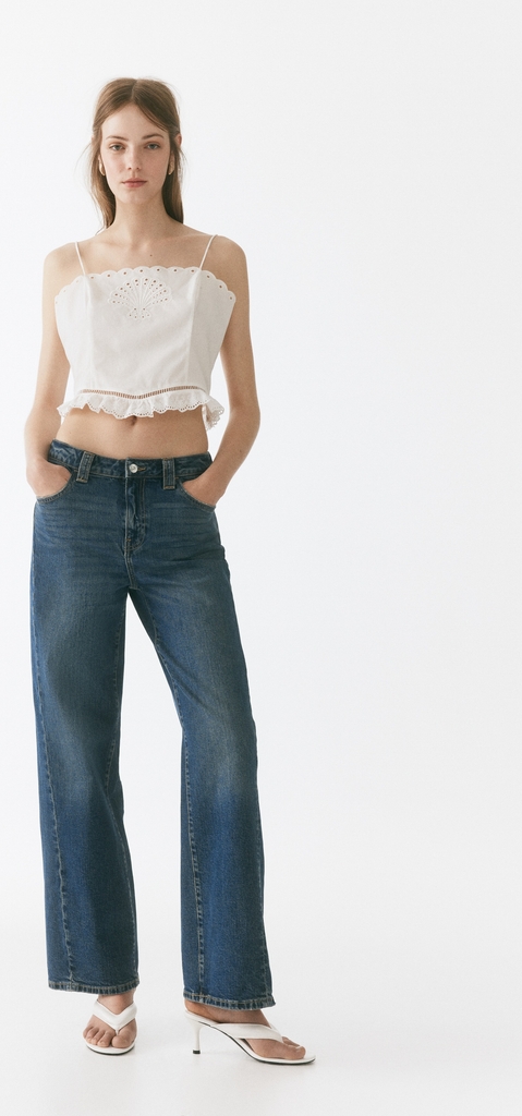 wide high waist jeans