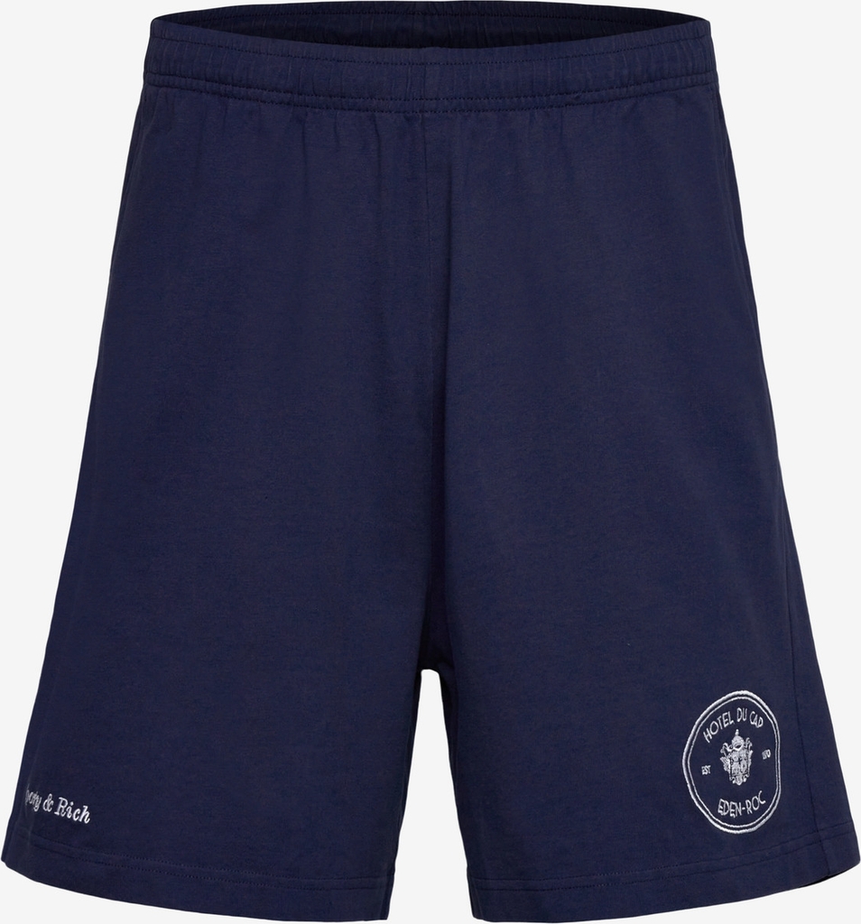 Sporty & Rich Eden Crest Embroidered Gym Short - Navy - M