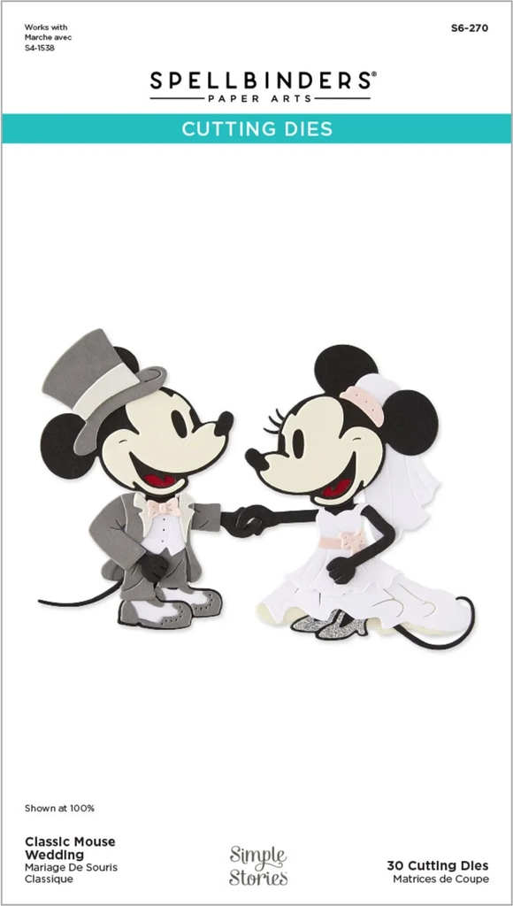 spellbinders die - s6-270 - "classic mouse: wedding"