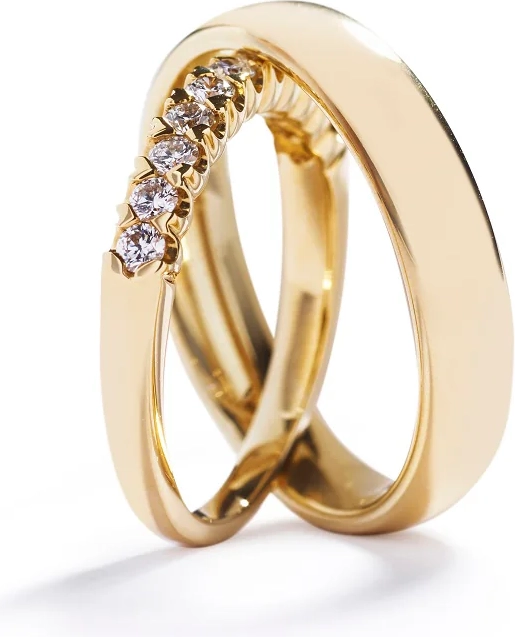 vielsesring med 11 brillanter