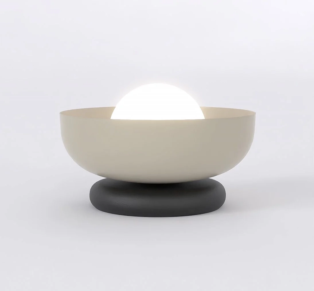 Emibig Ozzy LN1 Creme Amber Bordlampe
