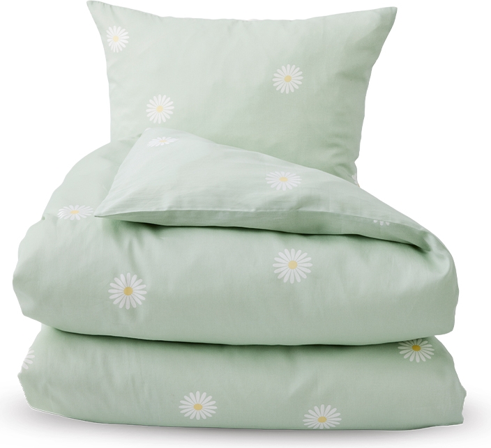 Nordisk Tekstil Daisy sengesæt grøn 140x220 cm