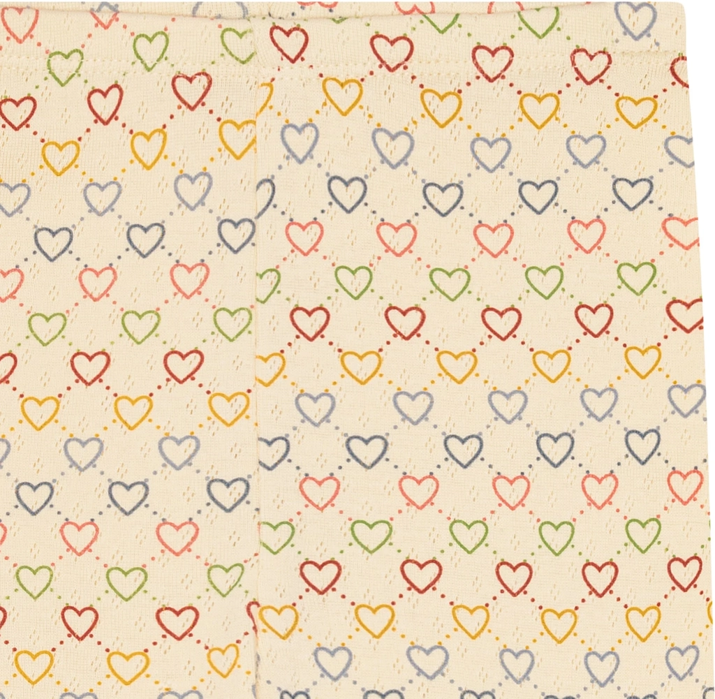 pointelle shorts - muti hearts mini