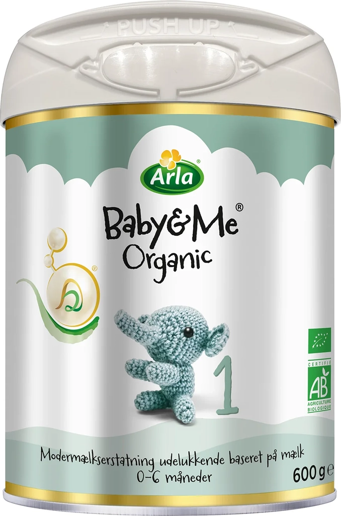 new arla baby&me økologisk a2 modermælkserstatning 1 (mme) til børn fra 0-6 måneder